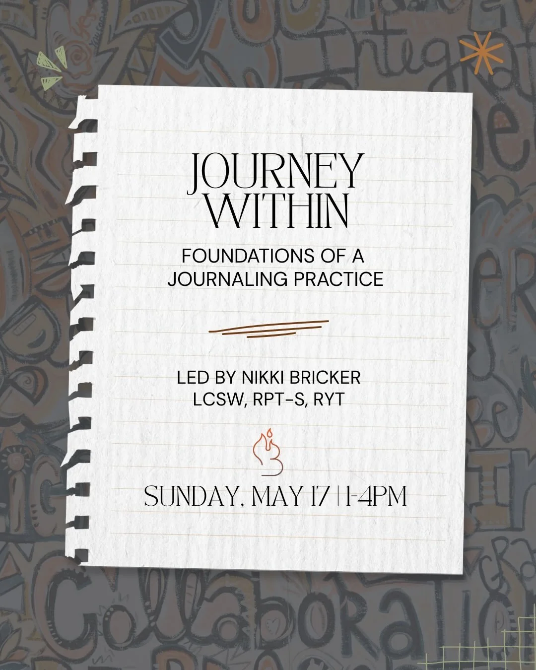 NEW WORKSHOP 📔✏️🧘🏻&zwj;♀️
 
Step away from the noise and come back to yourself.
Join Nikki Bricker for a 3-hour immersive experience designed to help you slow down, turn inward, and reconnect with your authentic voice. Through guided meditation an