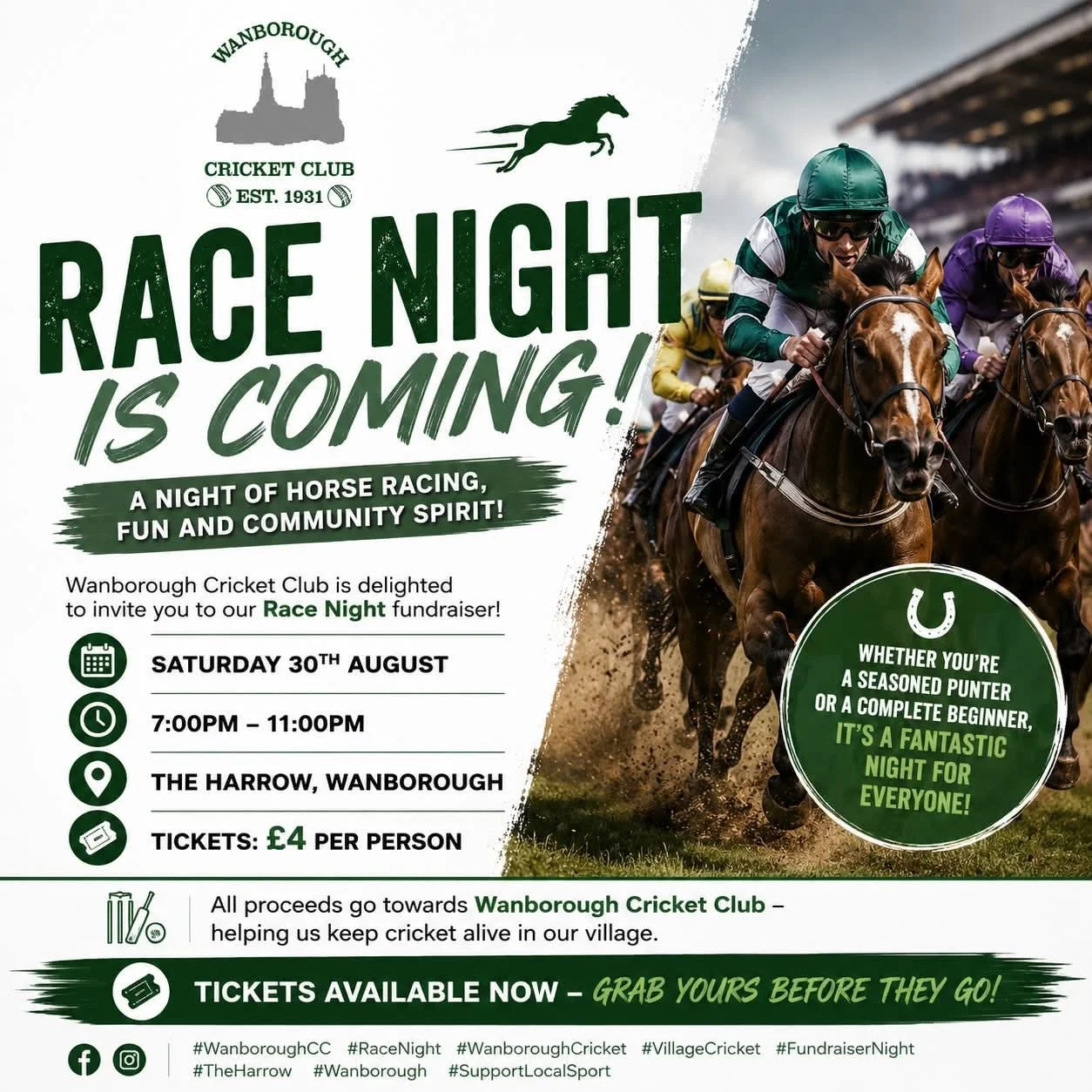 2026 Race Night Ticket (Admits 3)