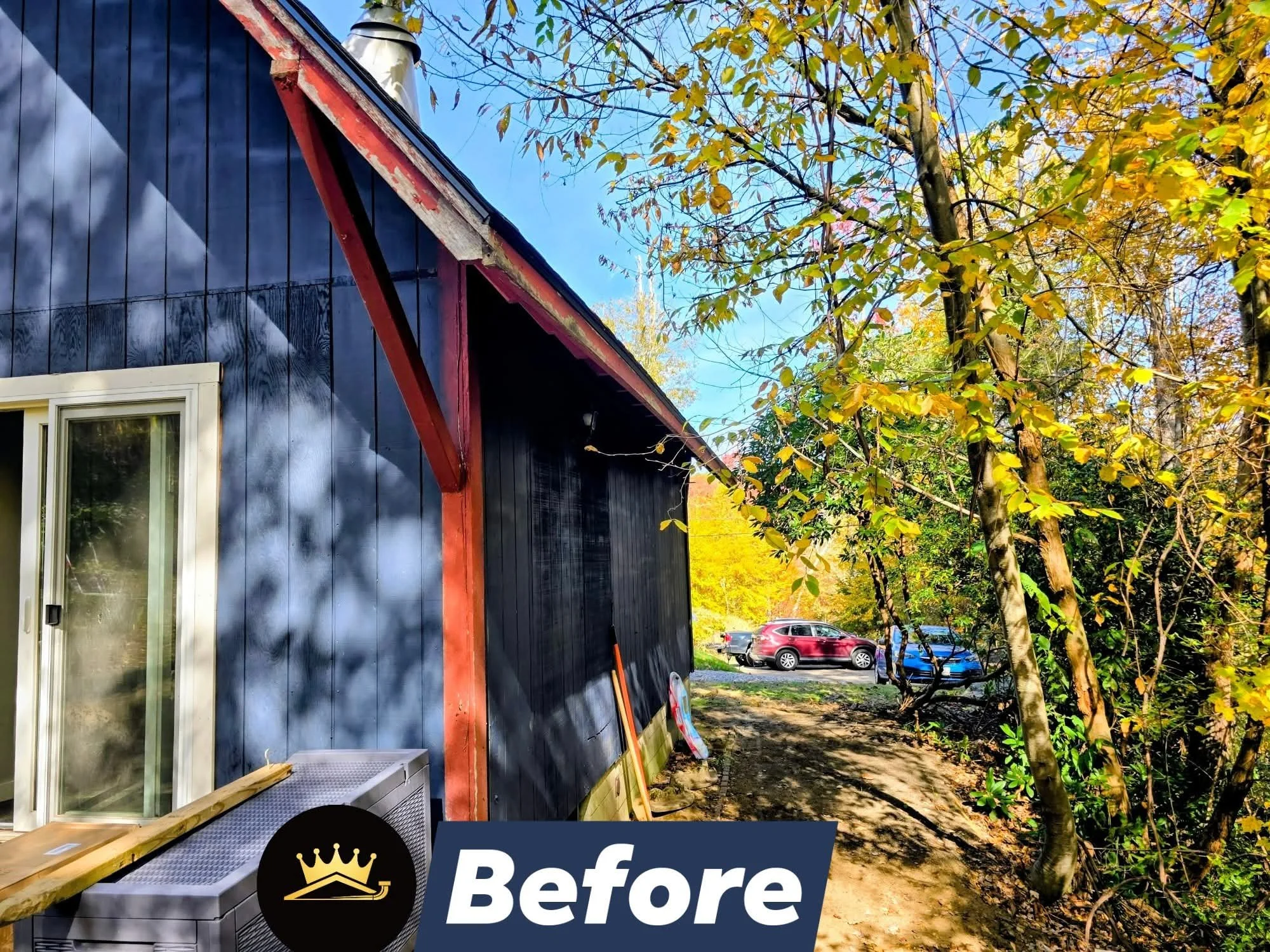6-inch white aluminum seamless gutters with hidden hangers, 3x4 downspouts, and replacement of rotted fascia boards in Holland, MA