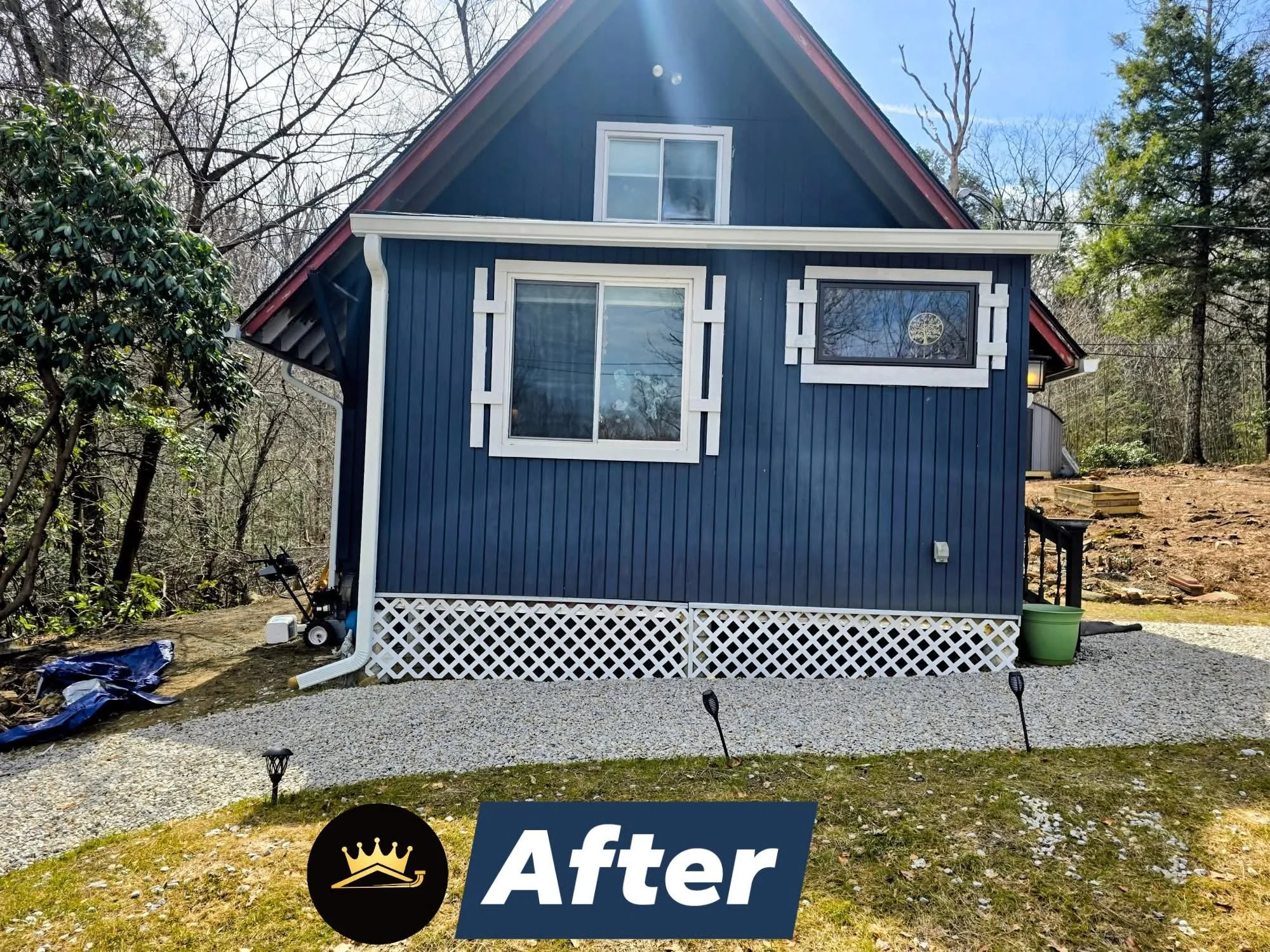 6-inch white aluminum seamless gutters with hidden hangers, 3x4 downspouts, and replacement of rotted fascia boards in Holland, MA