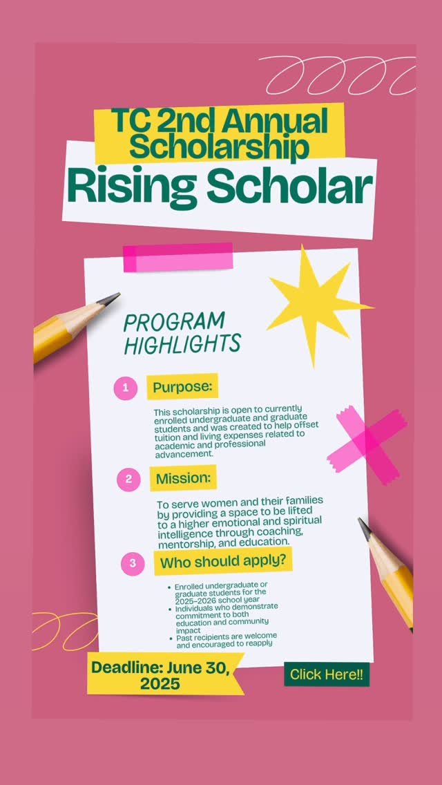 We’re thrilled to announce the launch of our 2nd annual “Scholar Rising” Scholarship for the 2025–2026 academic year! Click the link in the bio for more info!!
This scholarship is open to currently enrolled undergraduate and