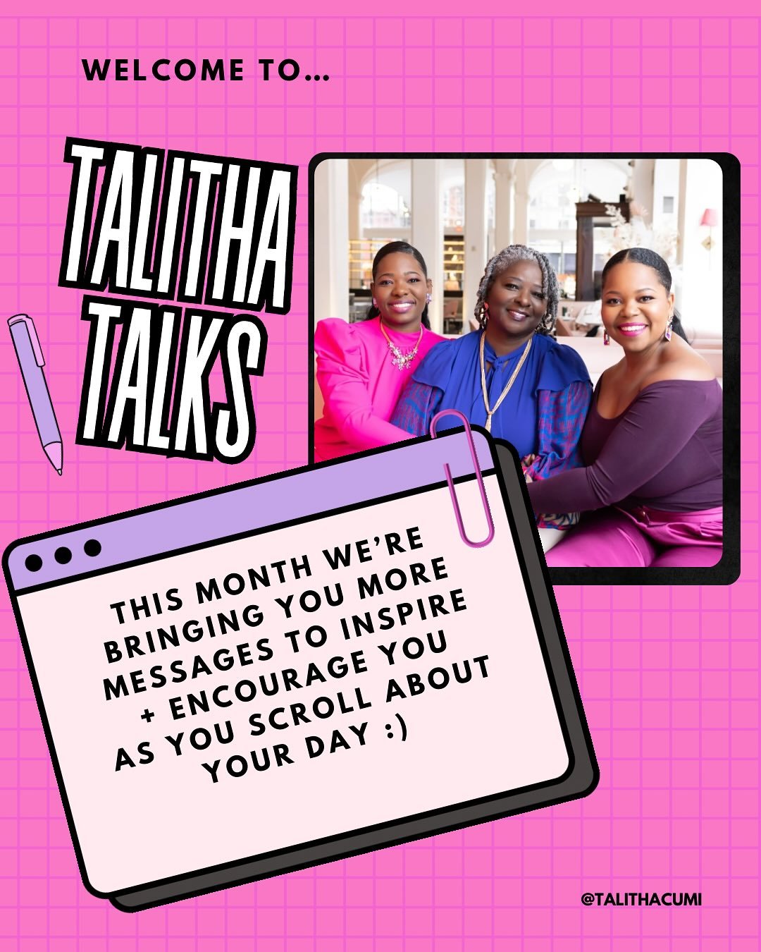 We’re Back! 🤩🩷✨
We’ve changed up our content a little in hopes of keeping you engaged, inspired and encouraged 🤗💜
Drop a comment and let us know what’s keep you motivated this month 🩷we’re happy you’re here with u