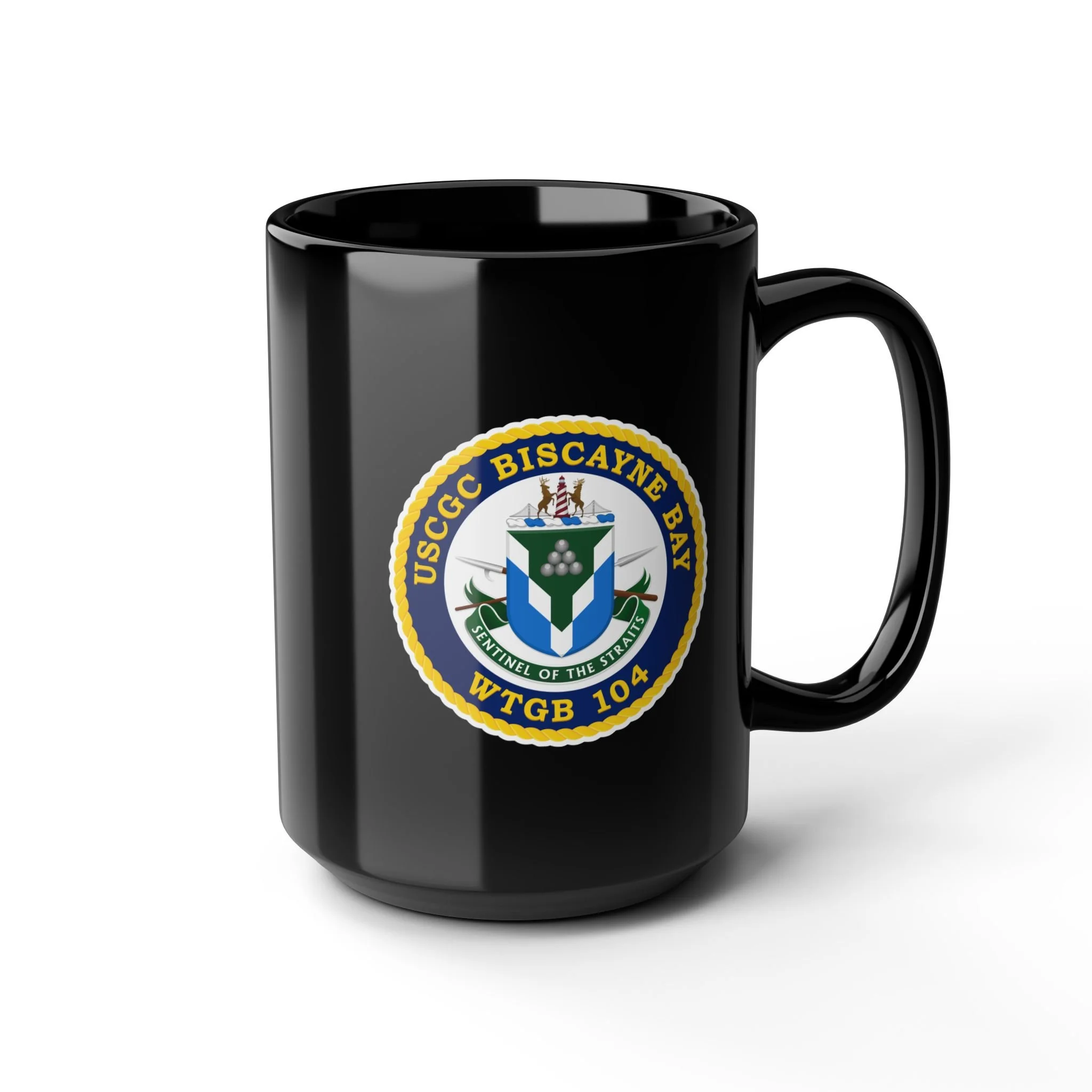 BISCAYNE BAY Black Mug, 15oz