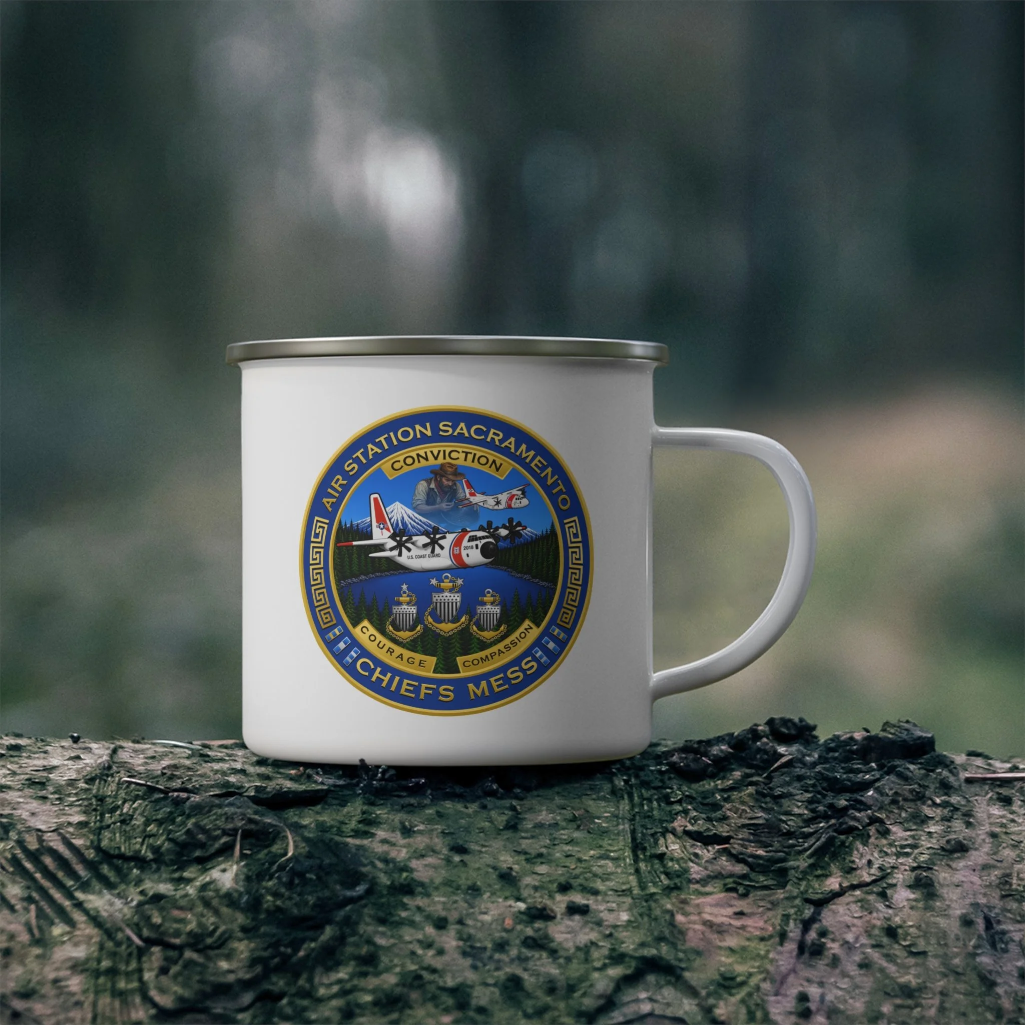 AIR-STA SACRAMENTO Enamel Camping Mug