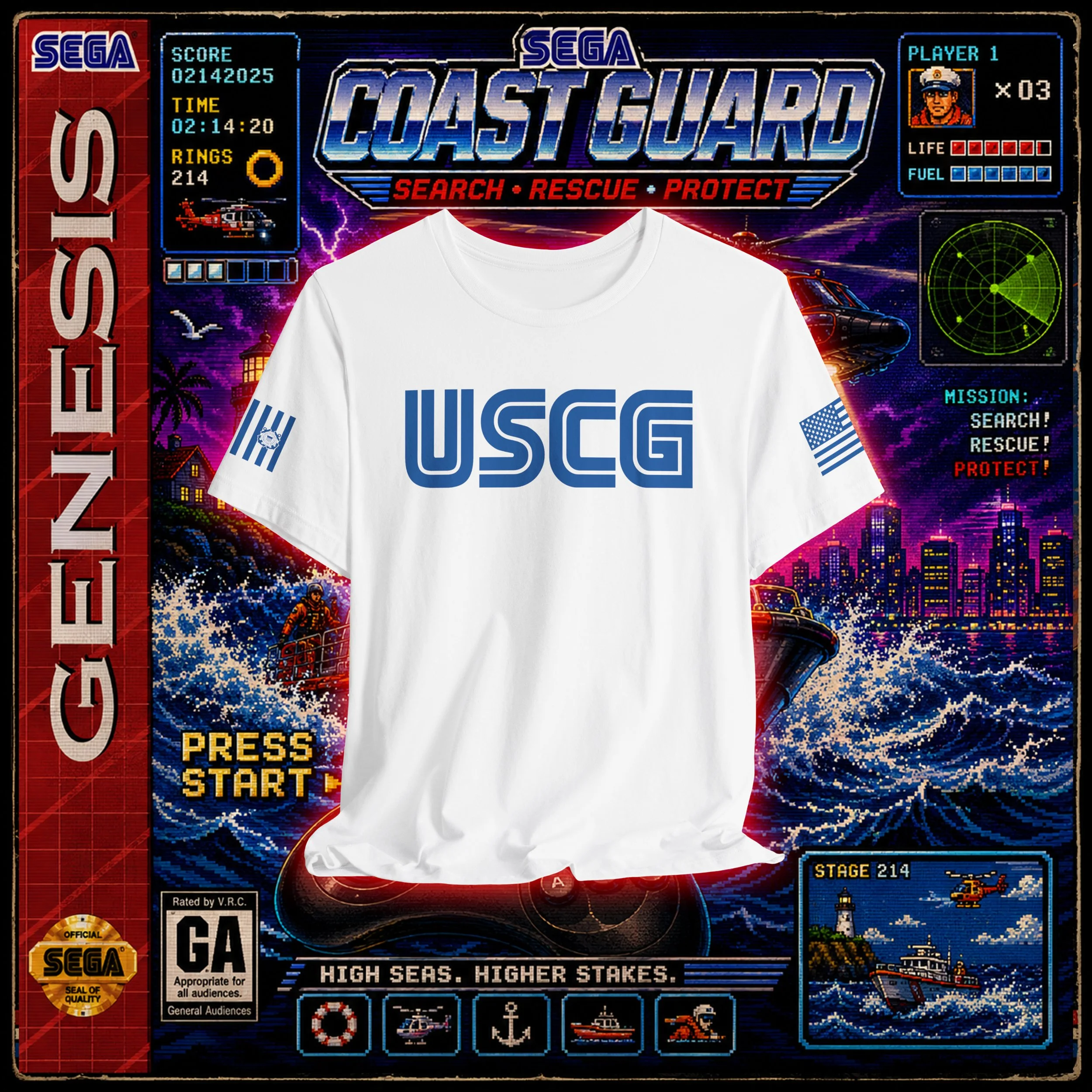 CG-SEGA Unisex Jersey Short Sleeve Tee