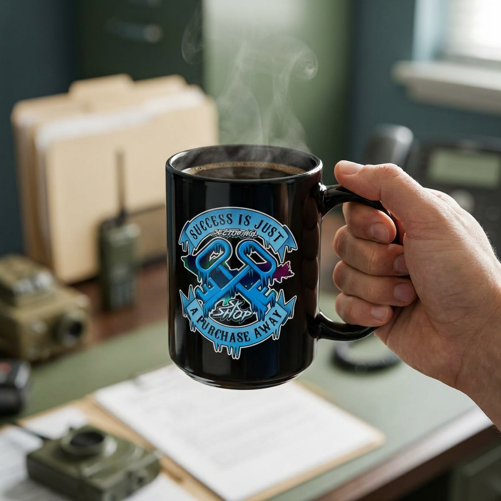 SNGL Black Mug, 15oz