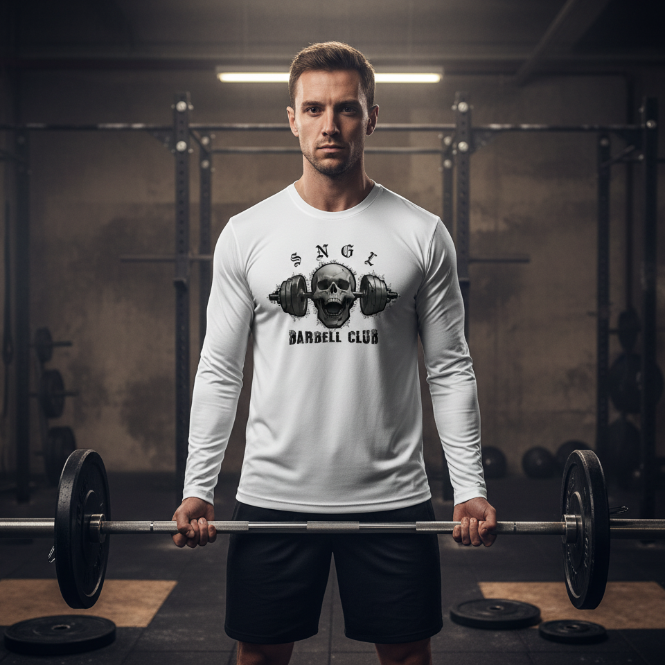 BARBELL CLUB  Lightweight Long Sleeve Tee