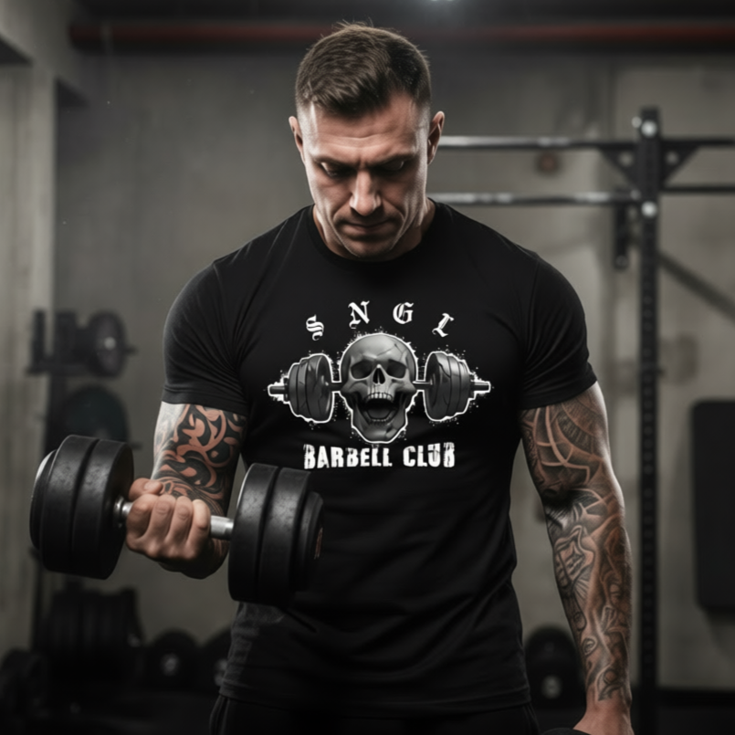 BARBELL CLUB Unisex Moisture Wicking Tee