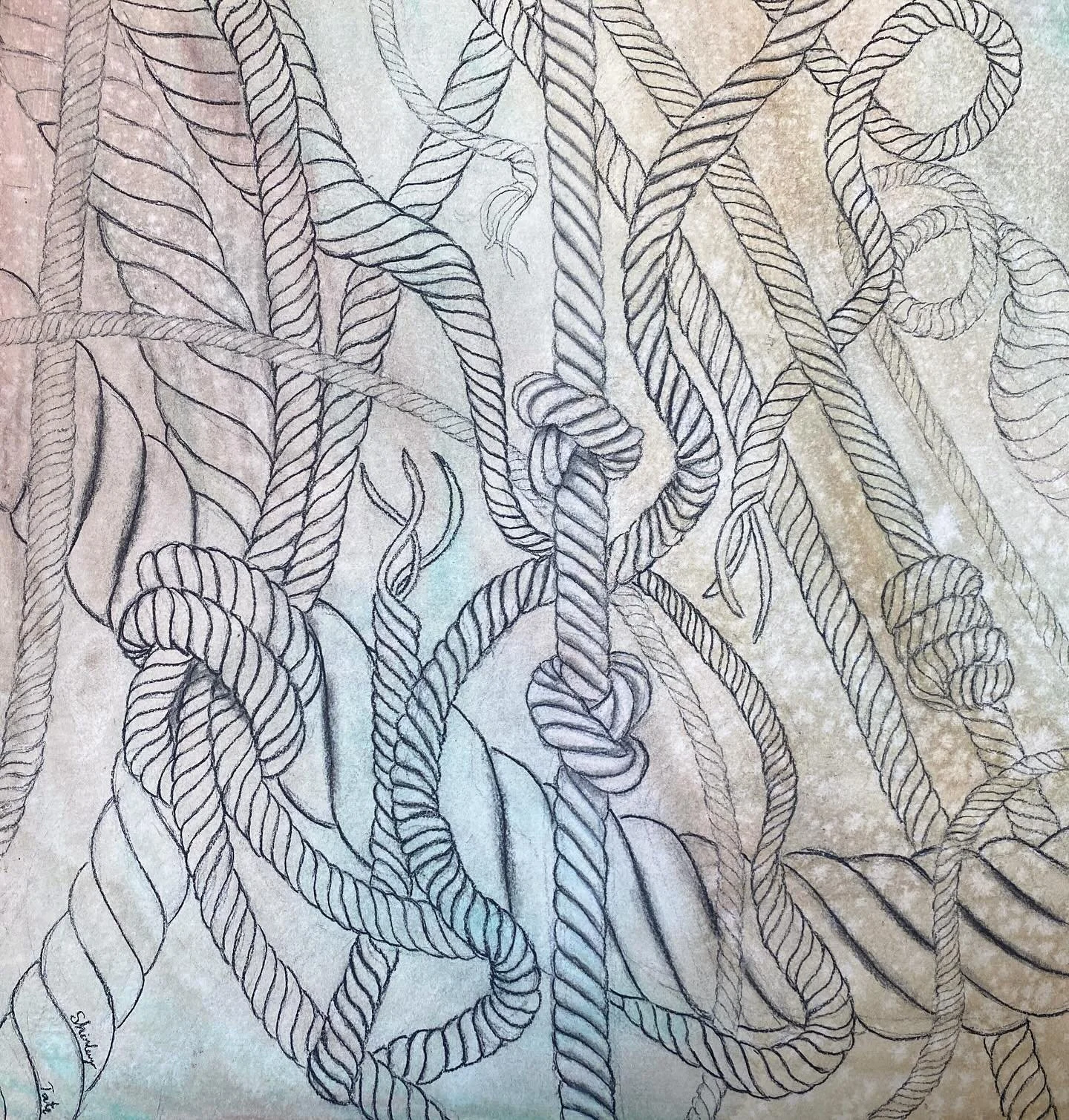 Mind mapping, or doodling. Either way doodle brain was activated it was nice&hellip; &ldquo;I miss doodling,&rdquo; she cries in representational art school program. 

#charcoal #charcoaldrawing #mindmapping #homework #abstractart #drawing #mindflow 