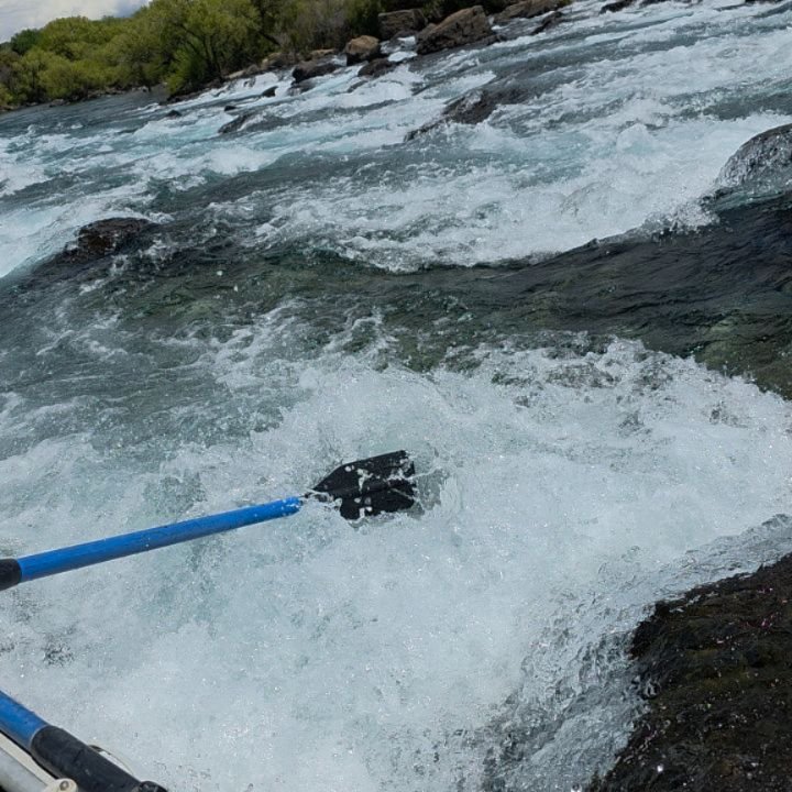 Sometimes you have to run the rapids to get to the good water, and that we did along with a great stream side lunch too! #flyfishing #patagoniaargentina #setflyfishing #trout