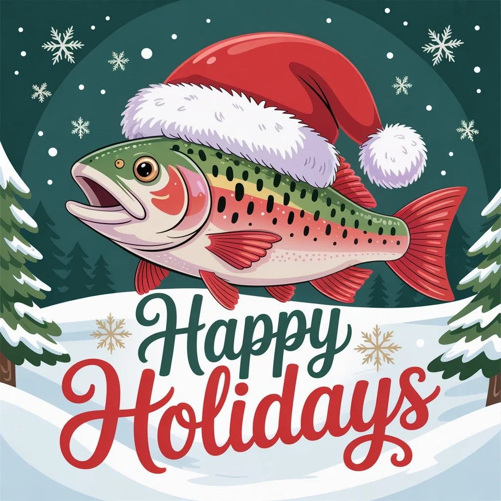 Wishing you and your family a Happy Holiday and Happy New Year!! Hopefully Santa will bring you something nice from your list. See you all come Spring!! #trout
#flyfishing #fish #happyholidays