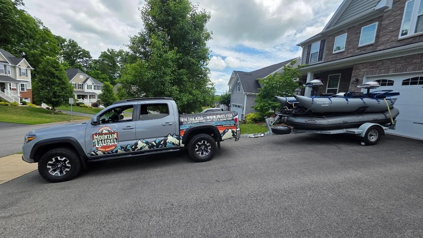 Off on the next adventure, Clarion River with a group of four. Towing the Big Mac of float boats. #flyfishingjunkie #fishing #outdoors #paflyfishing