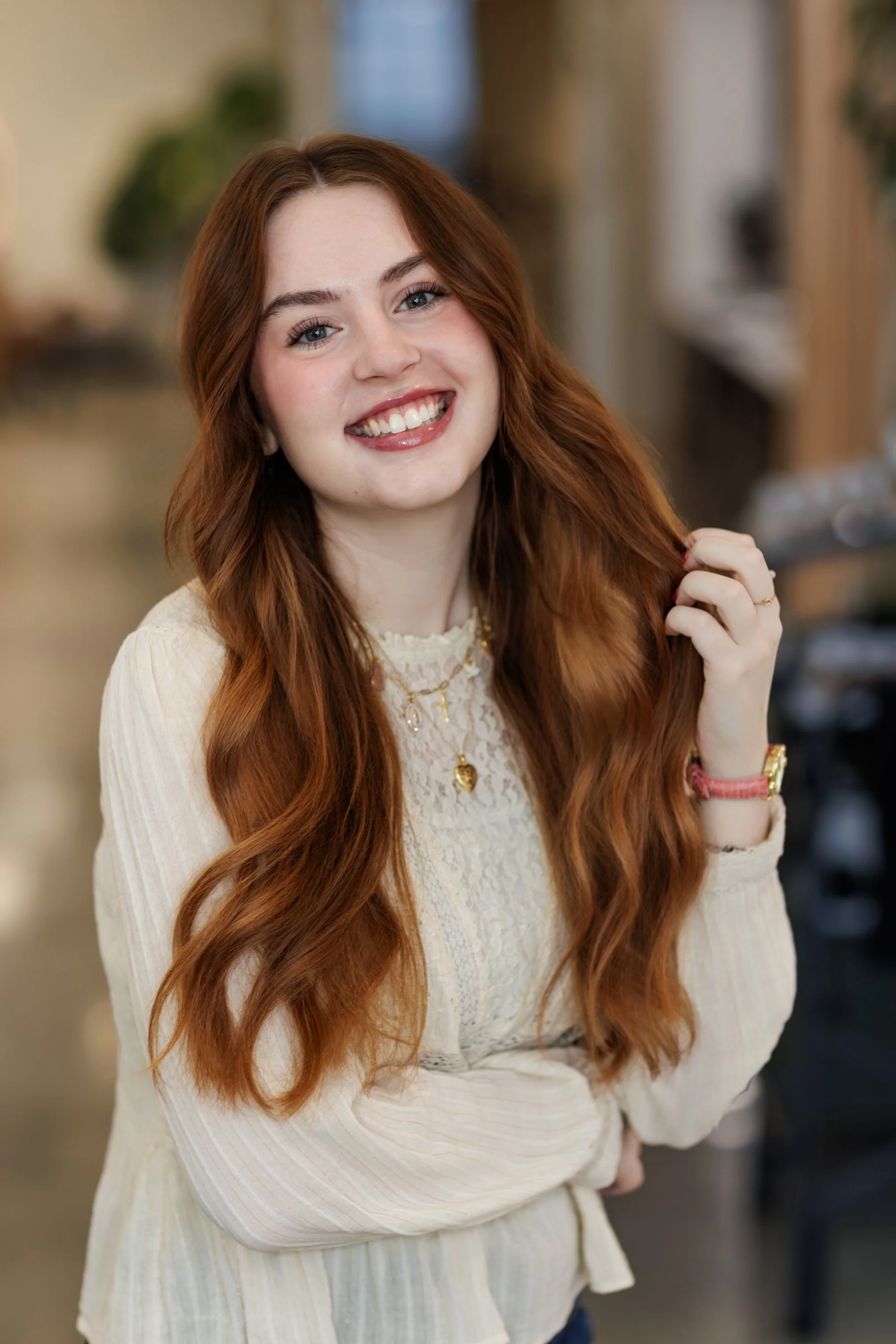 Rory Milbradt - long hair, razor cutting, redheads, seamless/blended colors