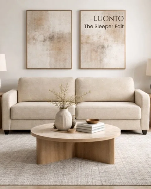 @luontofurniture sleeper sofas combine sleek Scandinavian design with smart functionality. Handcrafted in Finland, they easily convert into comfortable beds in seconds&mdash;offering everyday style with true sleep comfort for guests.