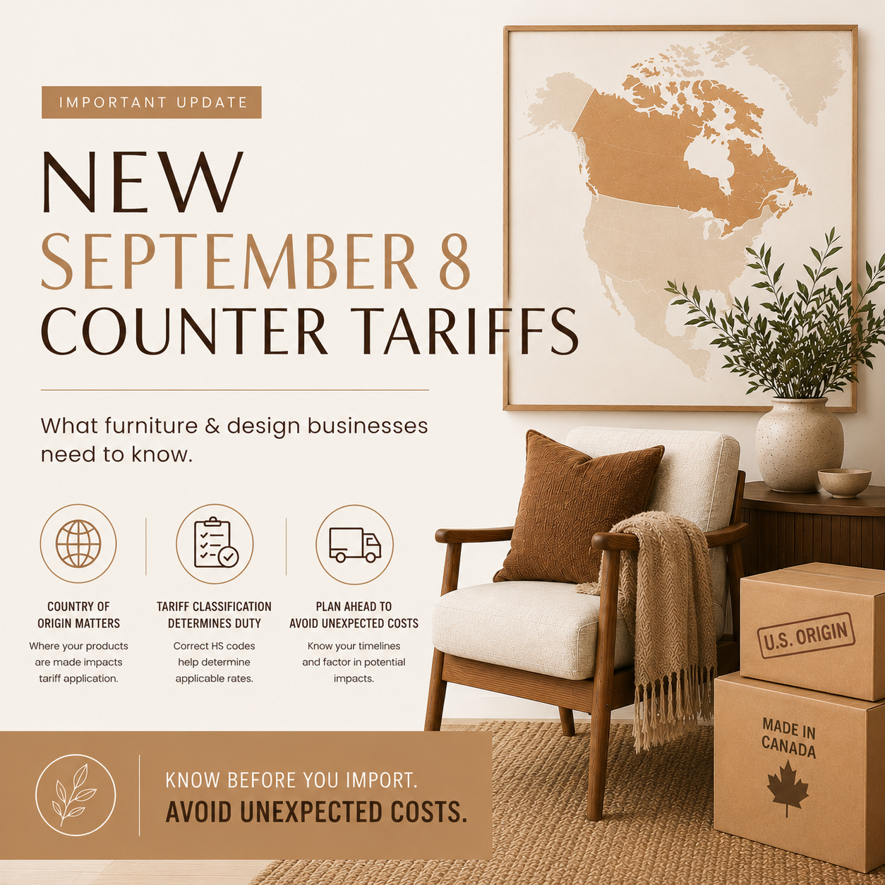 New Canadian Counter-Tariffs Take Effect September 8: What Furniture &amp; Design Businesses Need to Know