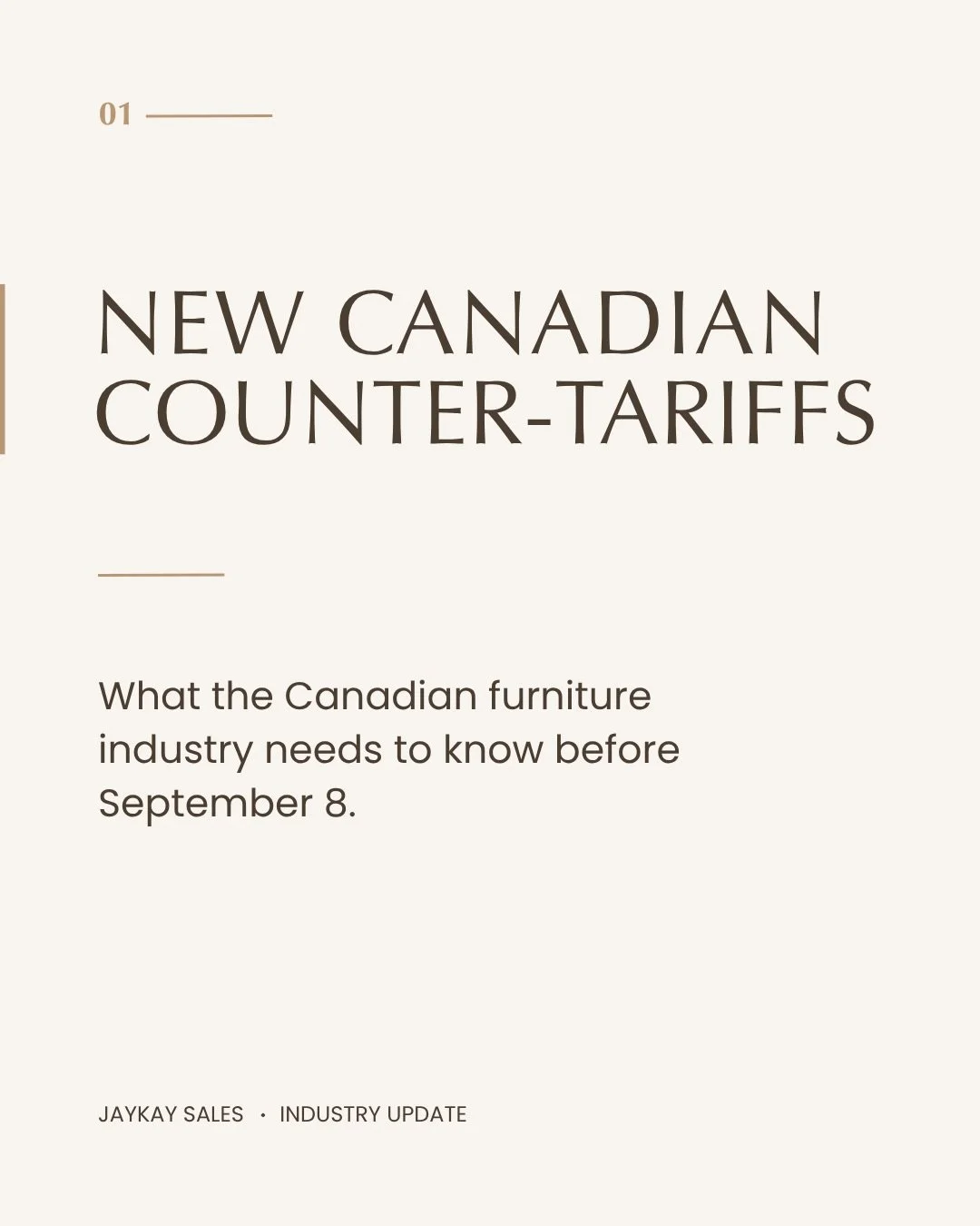 An important tariff change is coming September 8 &mdash; but there&rsquo;s one distinction the Canadian furniture industry needs to understand: 🇨🇦

Shipping from the U.S. does not necessarily mean made in the U.S.

Canada&rsquo;s new counter-tariff