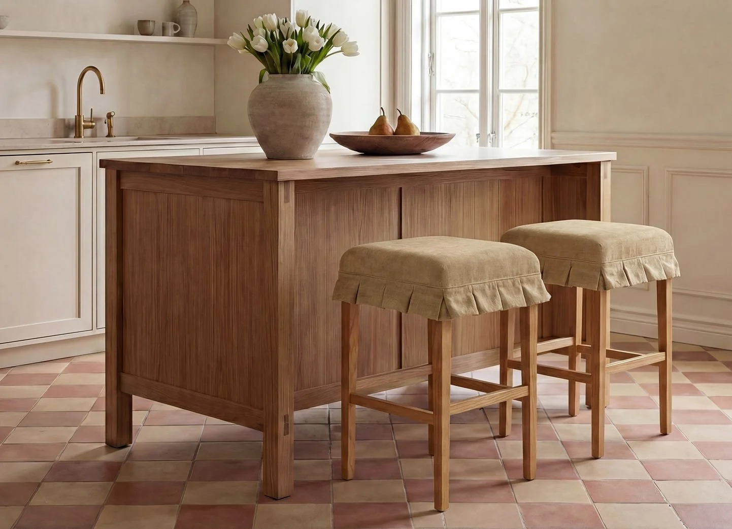 Anna Counter Stool Light Brown