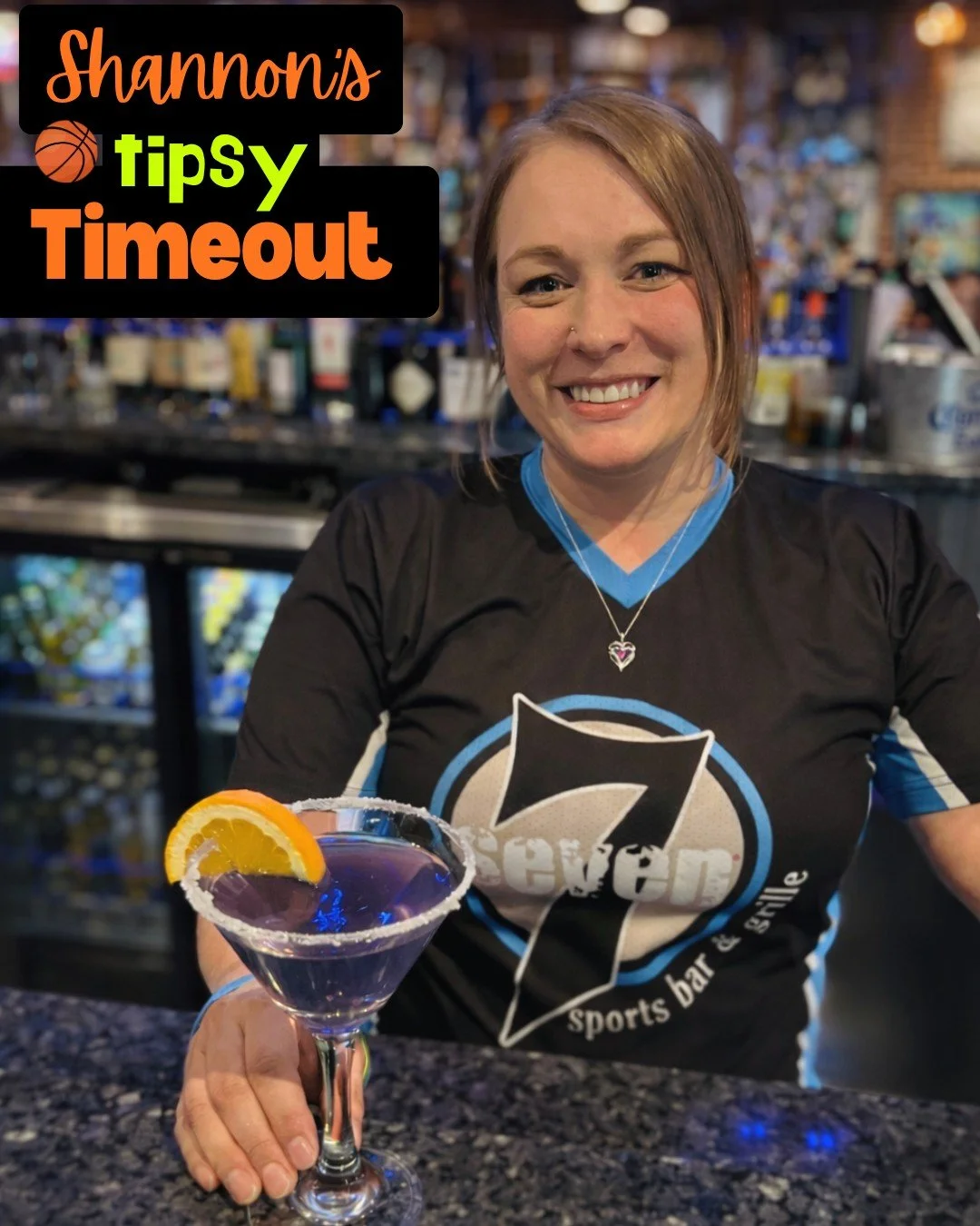 The perfect cocktail for March Madness: Shannon's Tipsy Timeout! 🍸🏀

Made with Holla Blueberry Vodka, Blue Cura&ccedil;ao, blueberry simple syrup, and a splash of lemonade, finished with a sugar rim and a basketball orange garnish.