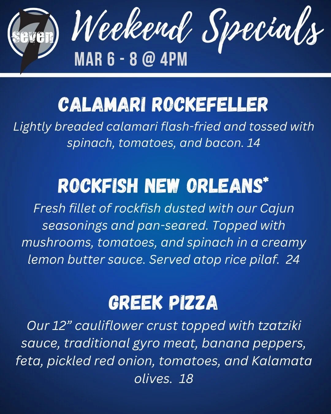 Weekend specials are here! 🍴
Dine in or order online 👇
https://order.toasttab.com/online/seven-sports-bar
