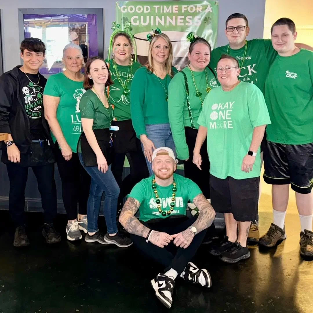 We're feelin' lucky to have such an amazing crew! Happy St. Patrick's Day from all of us at Seven! 🍀 🌈 🍺