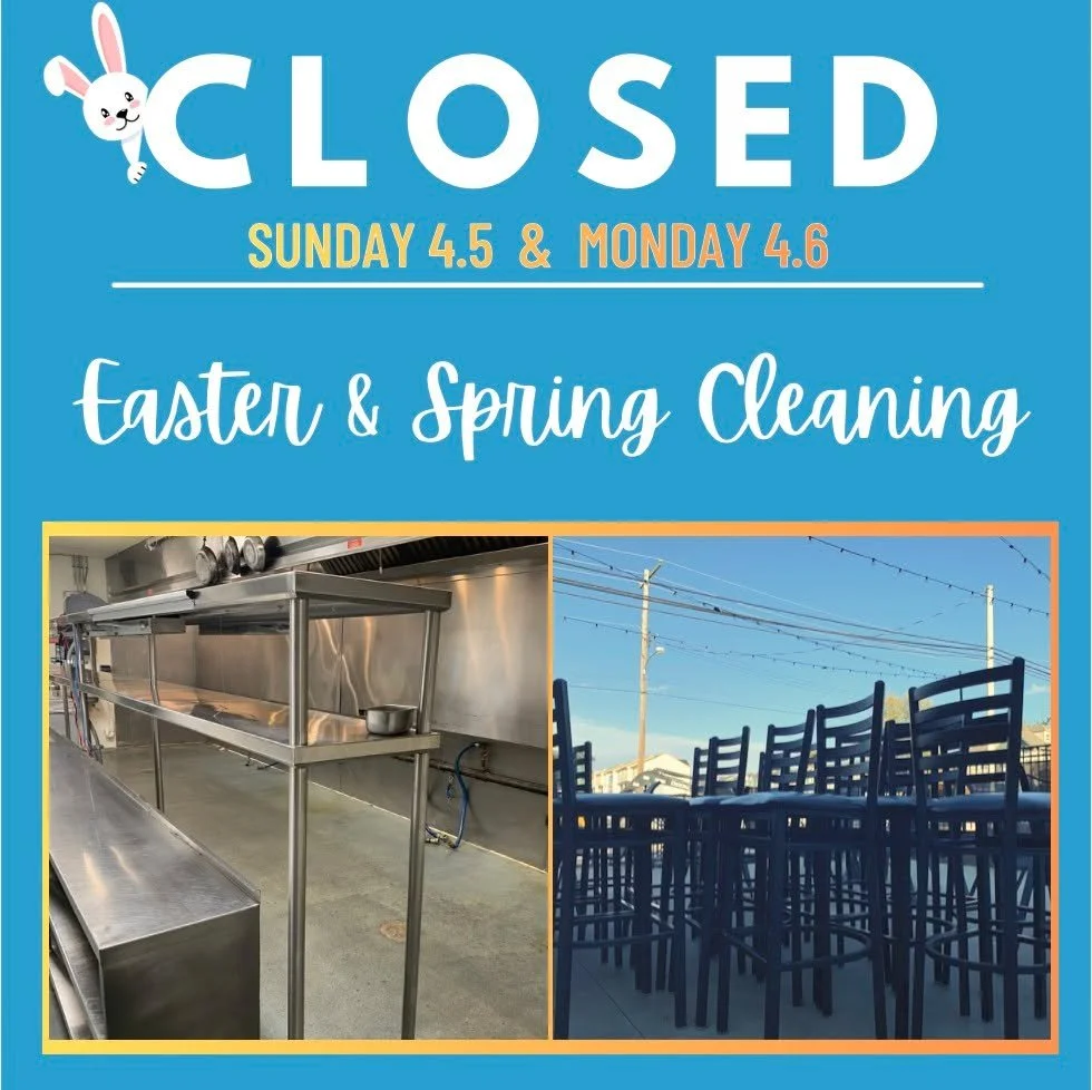 Happy Easter!🐣 We&rsquo;re taking Sunday off to enjoy the holiday and Monday for a little spring refresh. Back at it Tuesday!