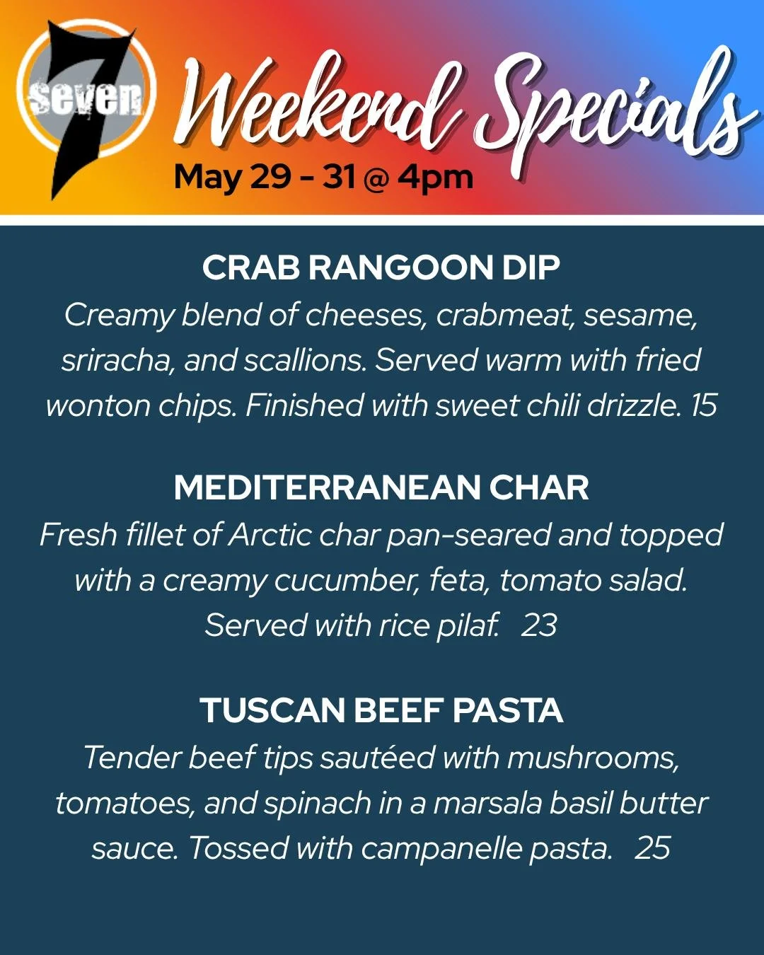 The weather is too good to stay home ☀️🍹
Weekend specials start at 4 &mdash; come enjoy a beautiful patio night with us!