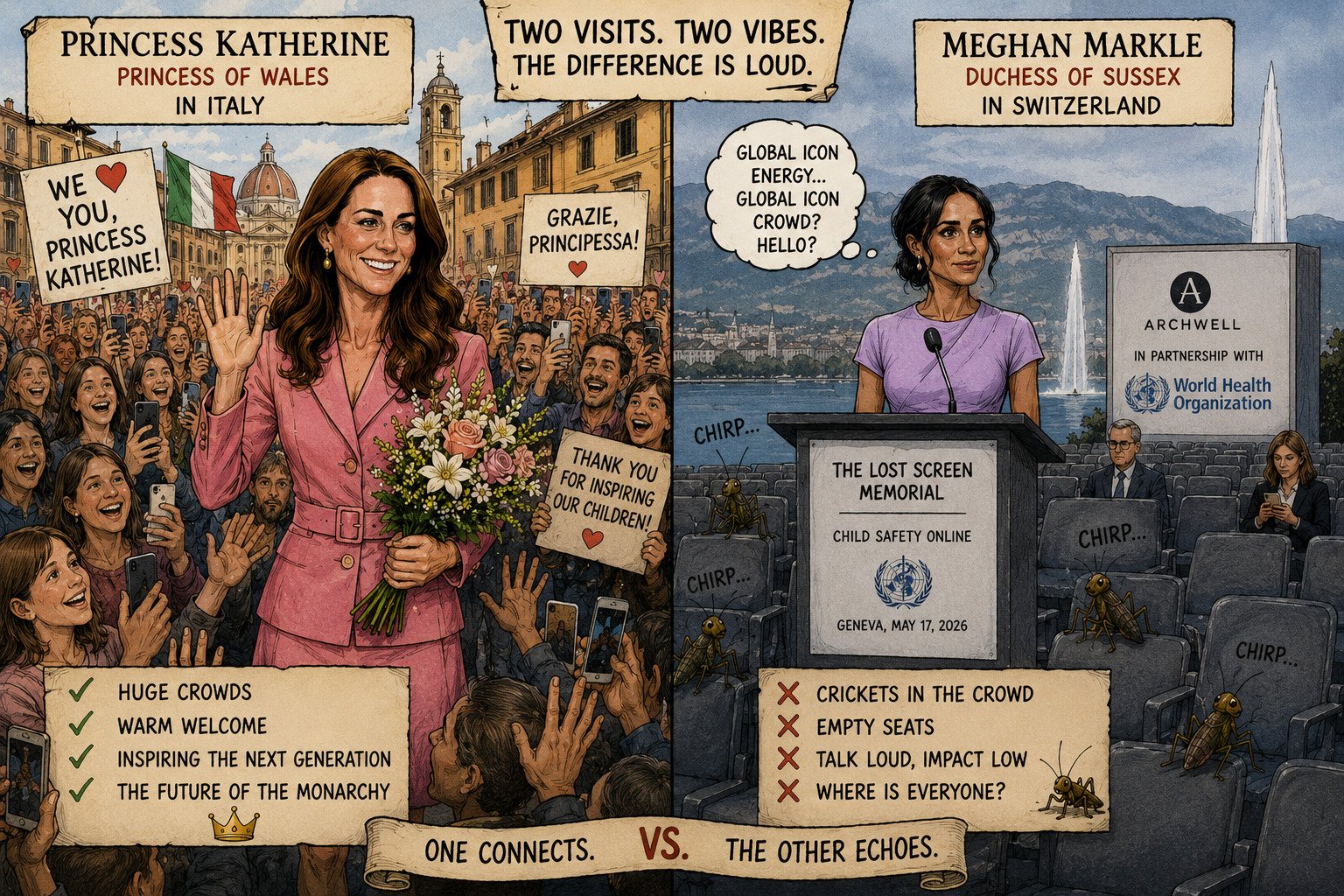 Kate vs Meghan in Europe