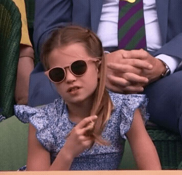 Princess Charlotte wearing sunglasses