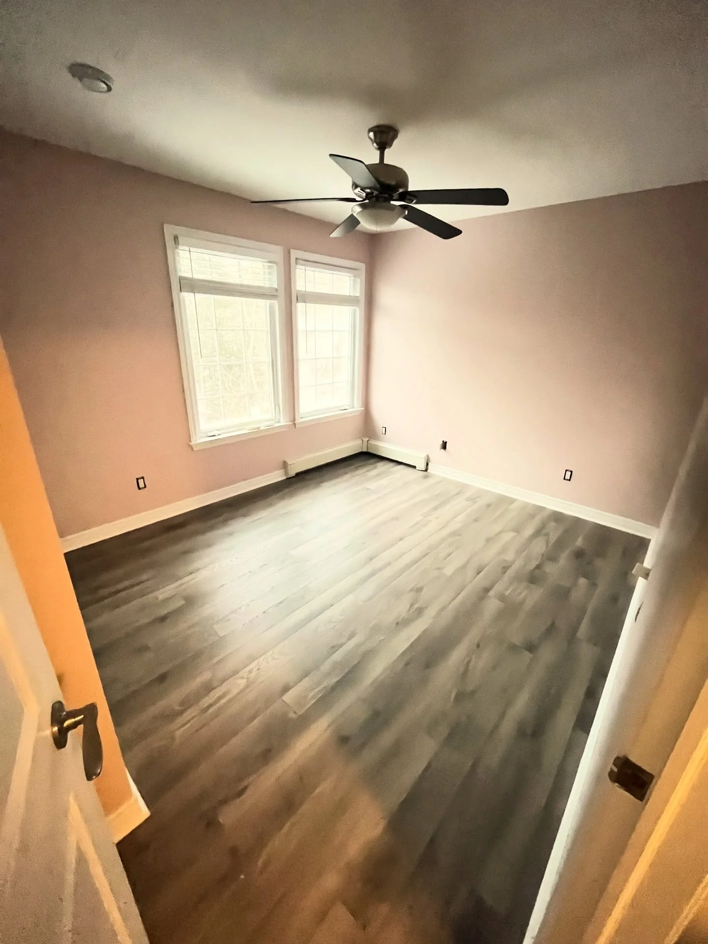 A couple of kids bedrooms painted. Pink for the girls room and blue for the boys room ;)