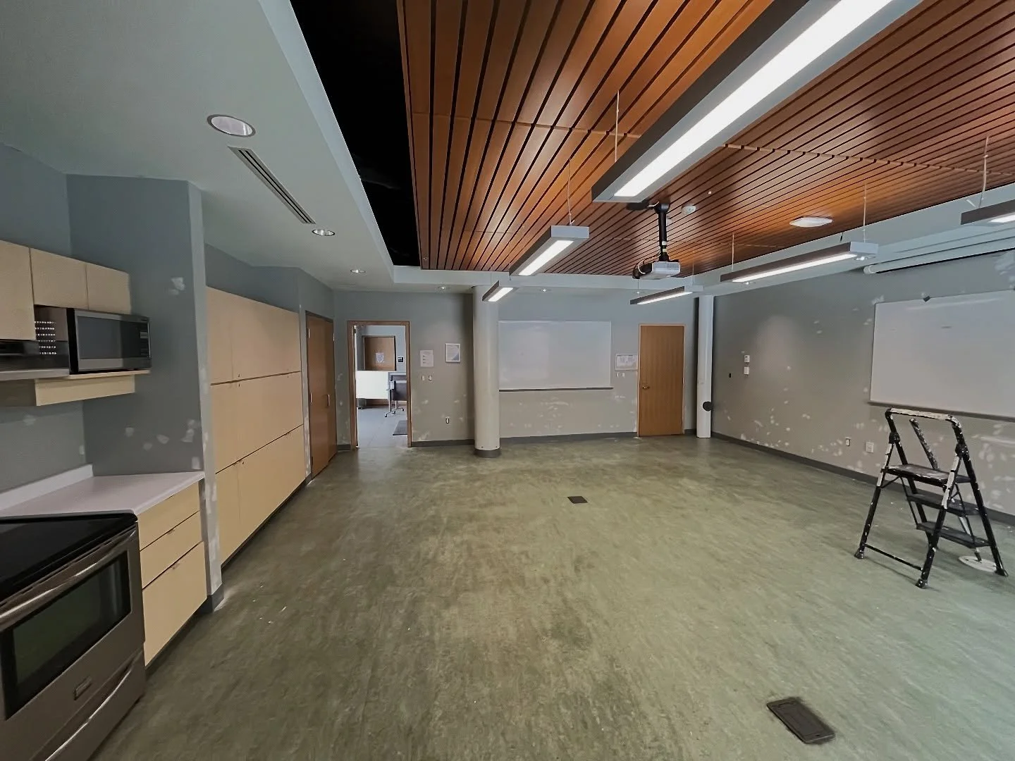 Fixing up some rooms in the Lunenburg County Lifestyle Centre (LCLC).