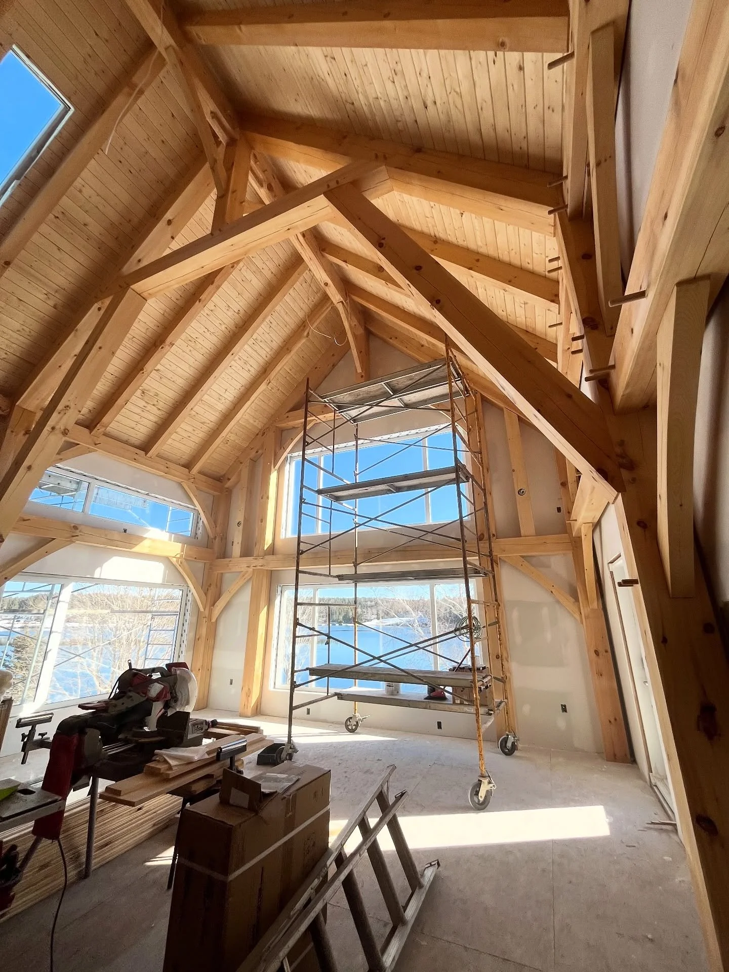 Gonna be a great Friday- priming this music studio/bar followed by swamp water green walls! Wow!