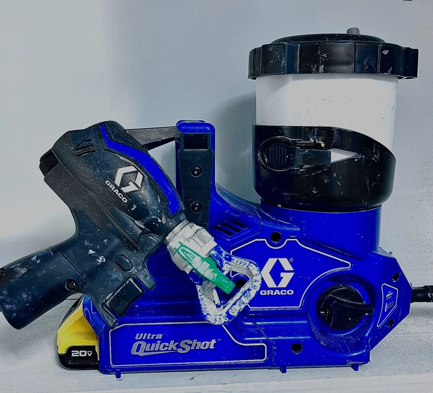 Another of our 3 sprayers, the Ultra Quick Shot by @gracoinc is great for quick on-site (and spray booth) jobs that require a quick setup and a no frills approach while yielding factory results