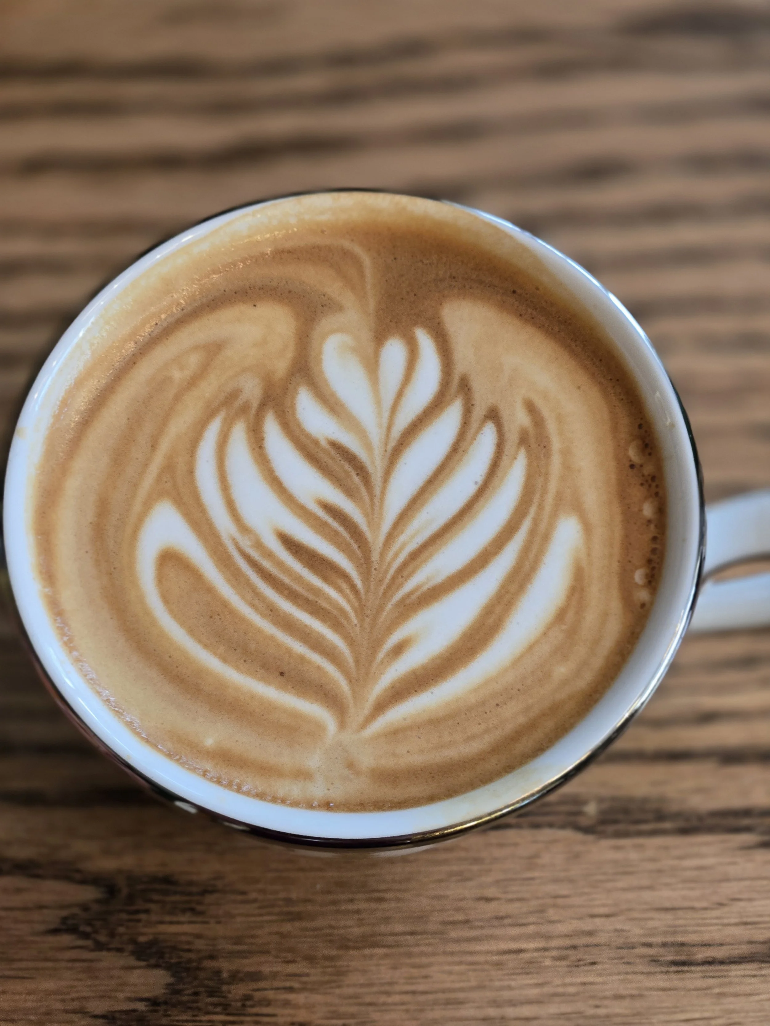 An excellent cup of decaf Ethiopian coffee as a cappuccino