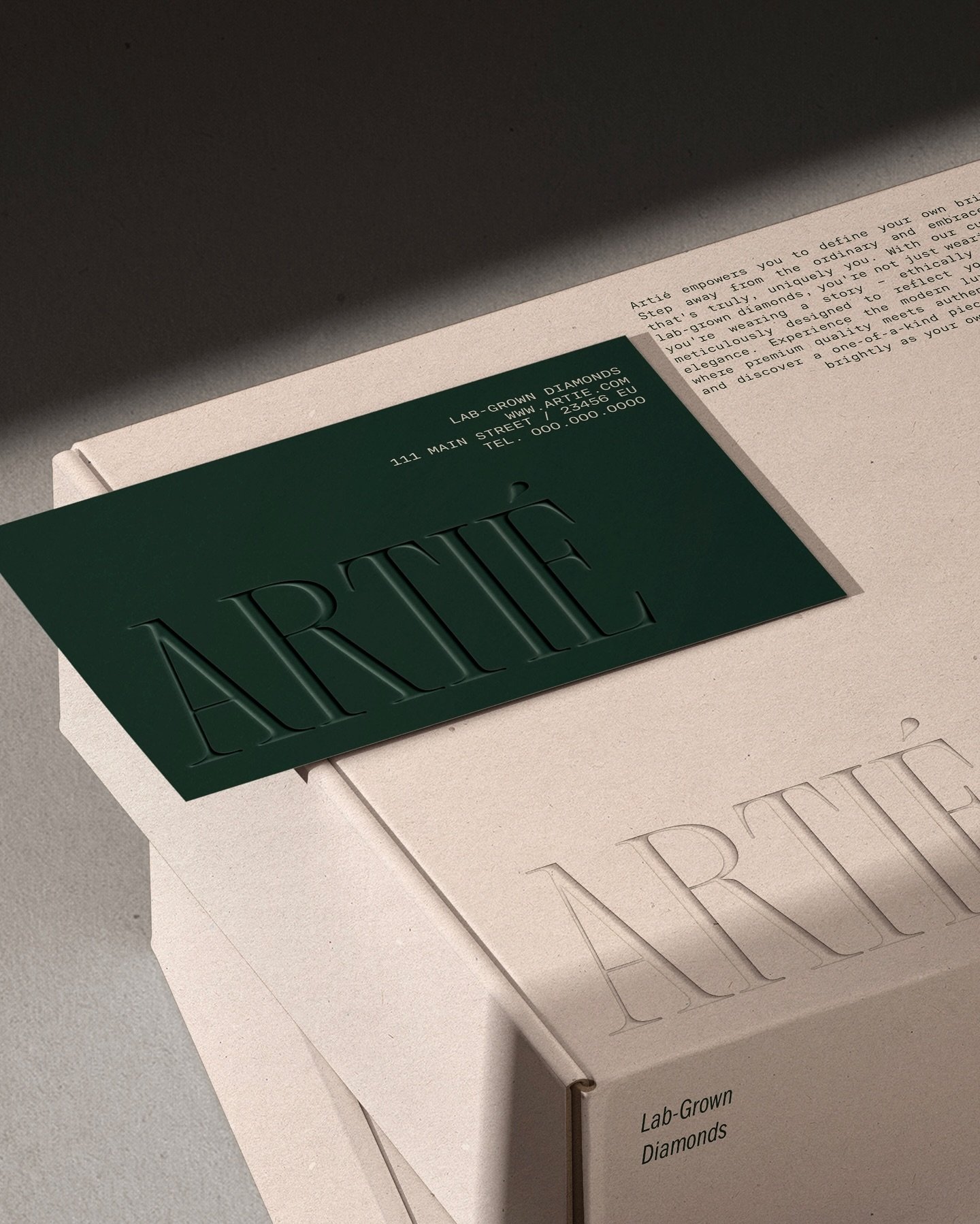 ARTI&Eacute;: a jewelry brand selling custom-made lab grown diamonds. (02/02)

Arti&eacute; crafts all its jewelry in an ethical way, designing each piece to the highest standards with a sustainable touch.

The challenge of this brief was to design a