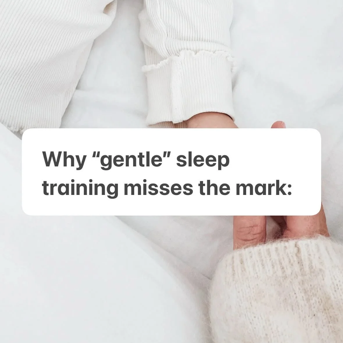 You&rsquo;re not crazy if even the &ldquo;gentle sleep training&rdquo; methods felt too hard or unbearable for you.

If you tried a &ldquo;gentle&rdquo; sleep training method and it felt anything but gentle, there&rsquo;s a reason for that. And it&rs