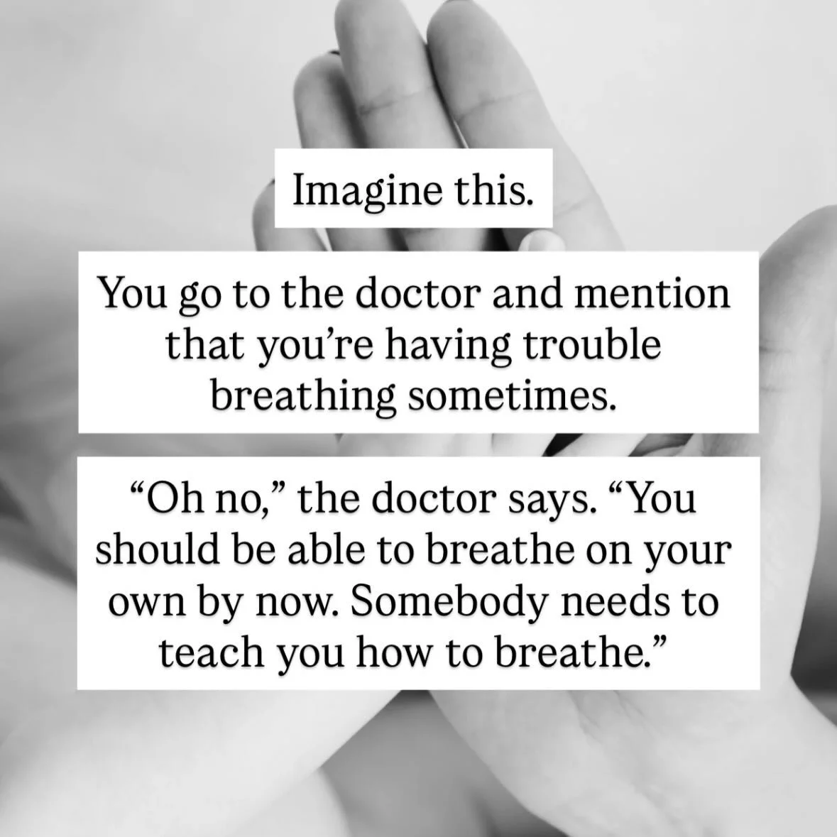 No, it&rsquo;s not a perfect analogy. But it&rsquo;s pretty damn close.

Sleep is a biological function. It cannot be trained or taught. And we do not improve it by removing comfort or responsiveness.

Also - this is not a criticism of just doctors s