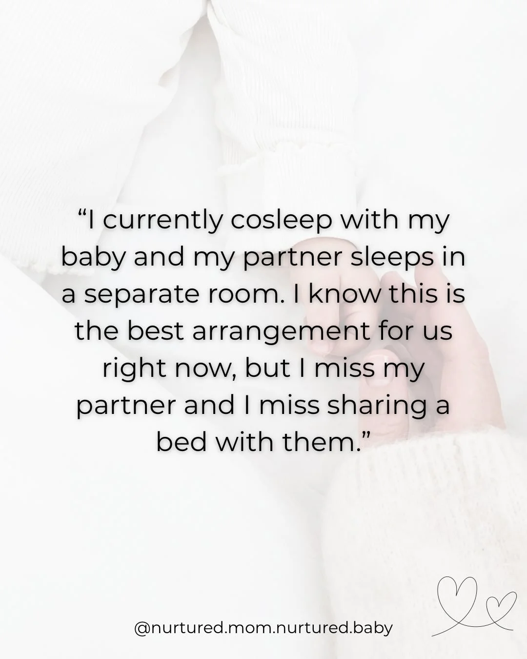 If you are currently in a season of sleeping with your child instead of your partner, I want you to know that you aren&rsquo;t alone and you aren&rsquo;t doing anything wrong.

My son and I have been cosleeping (bedsharing) since he was 4 months old,