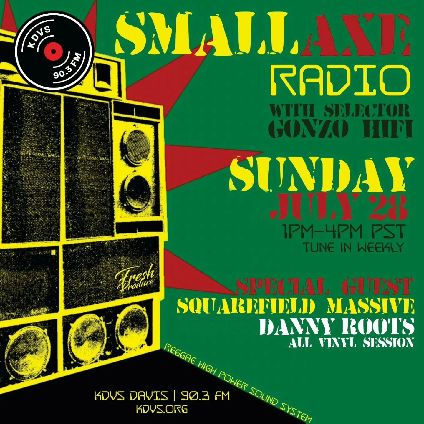 Tune in THIS Sunday! 90.3 FM radio, or KDVS.org 🎶