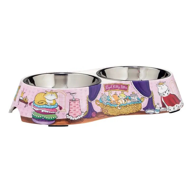 Posh Royalty Cats Double Serve Pet Bowls