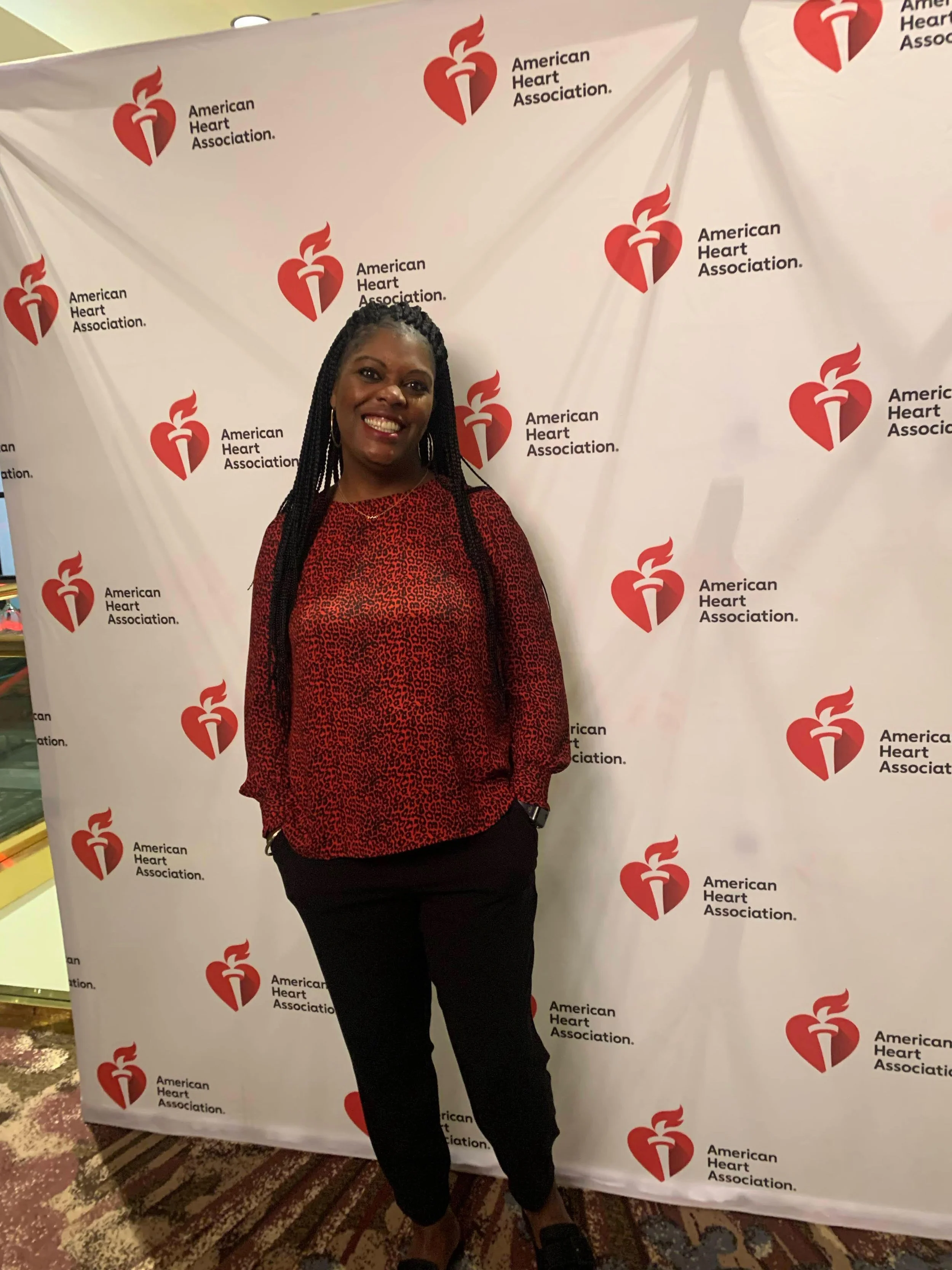 Monique Shields volunteering at American Heart Association donor engagement event.