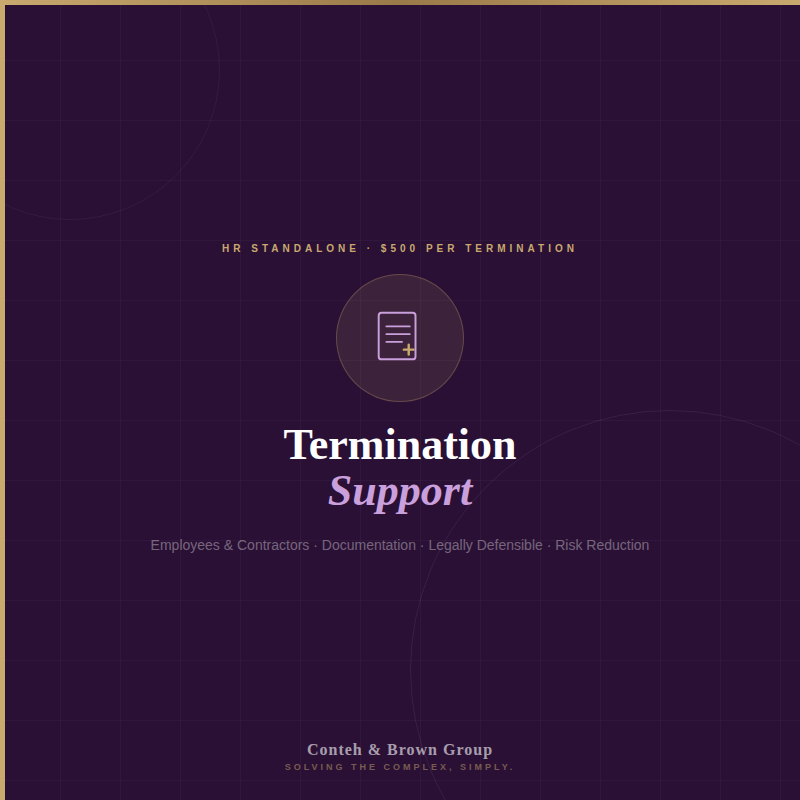 Termination Support & Documentation
