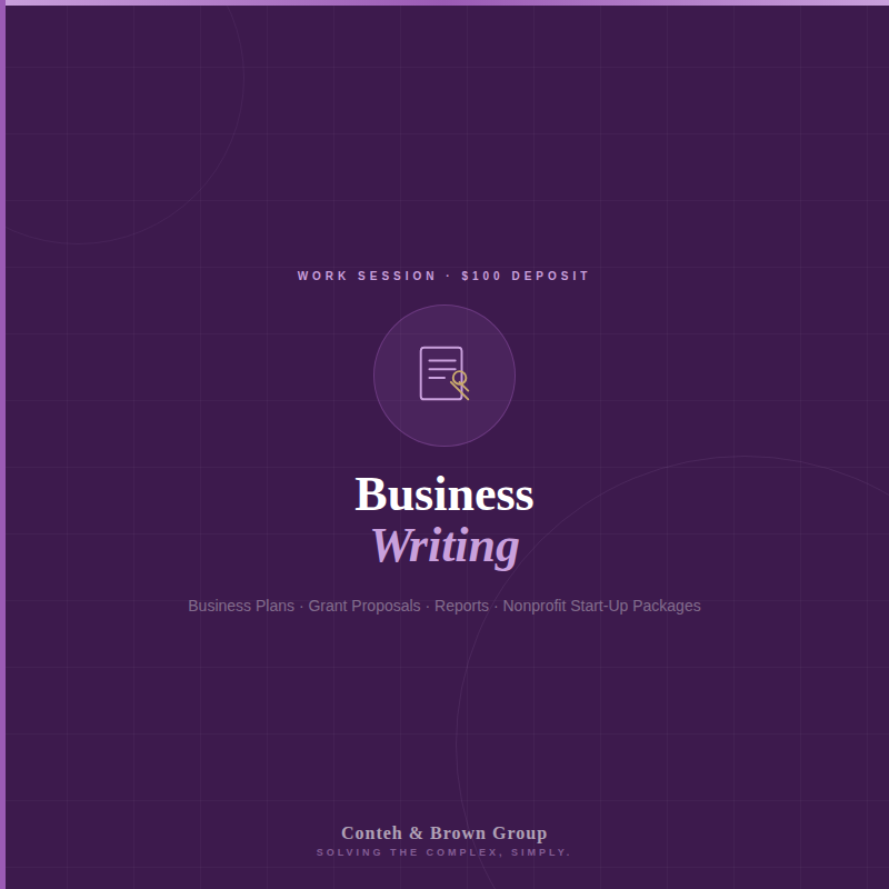 Business Writing Work Session