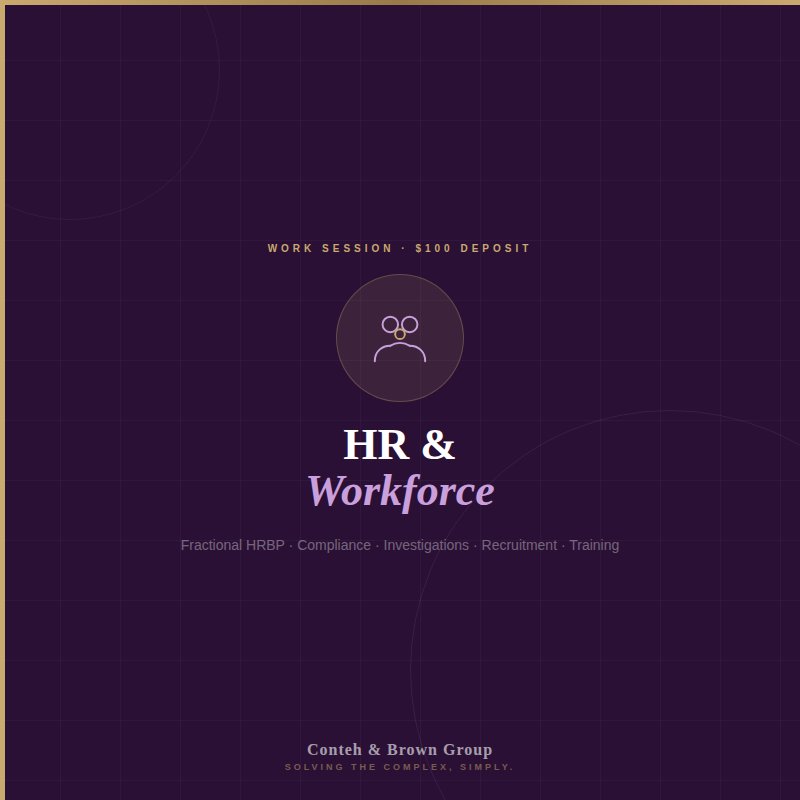 HR & Workforce Work Session