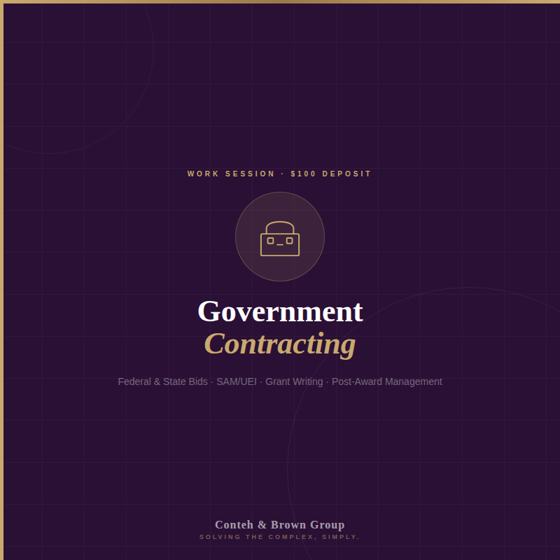 Government Contracting Work Session