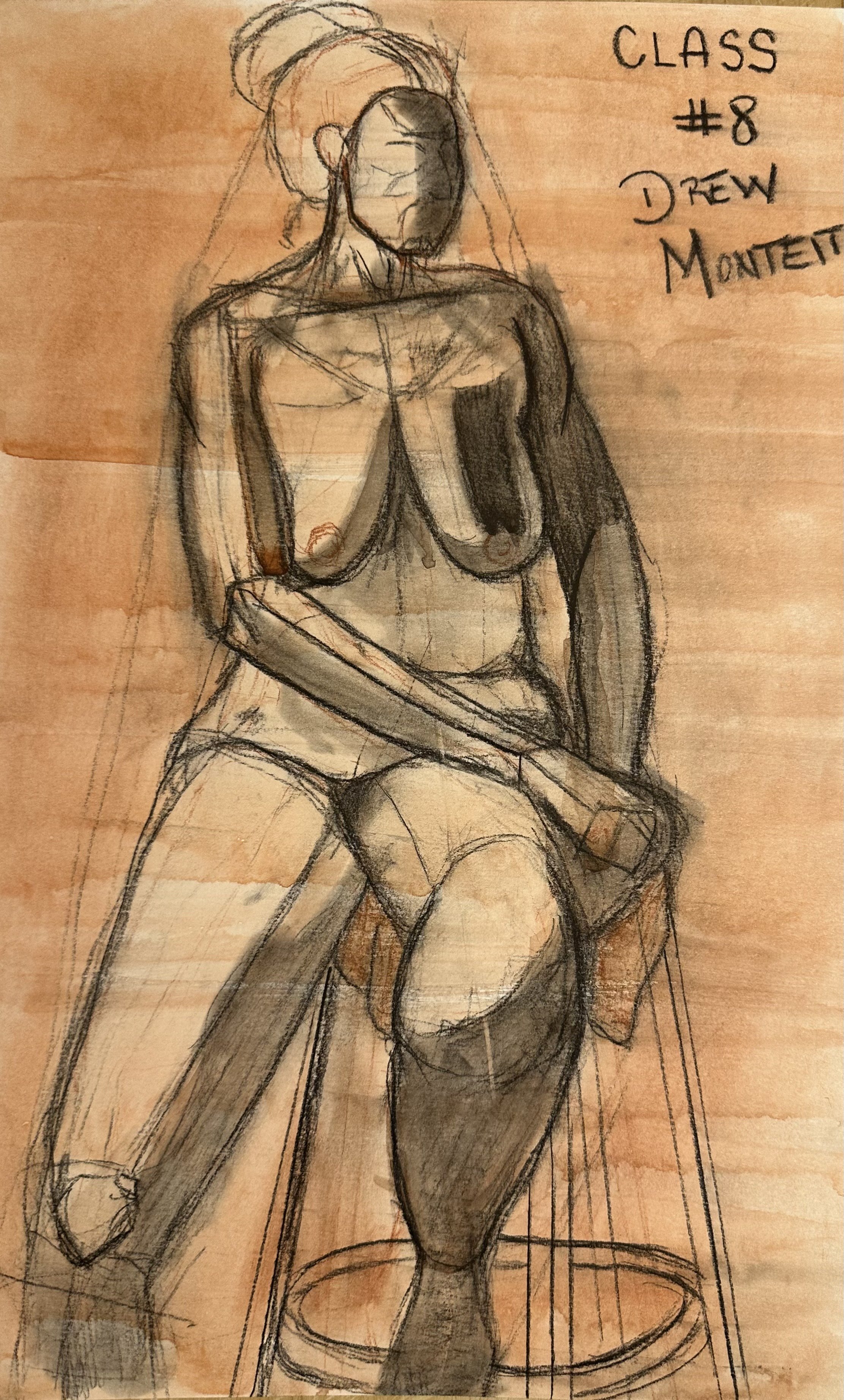 Female figure life drawing
Charcoal and Conte