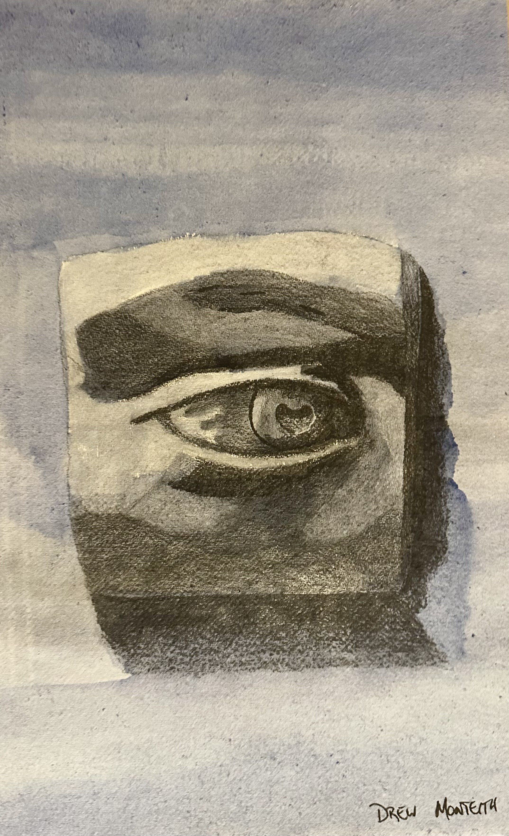 Human Eye Plaster Cast Study
Pencil with Watercolor Wash