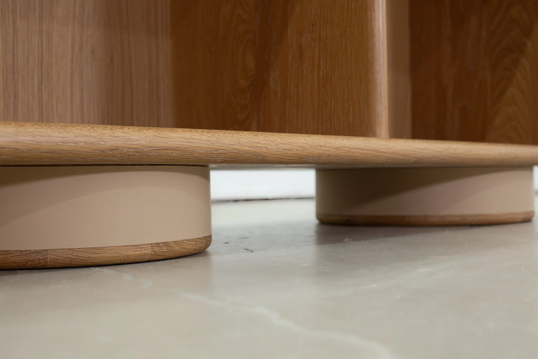 Bookshelf leather leg detail.jpg