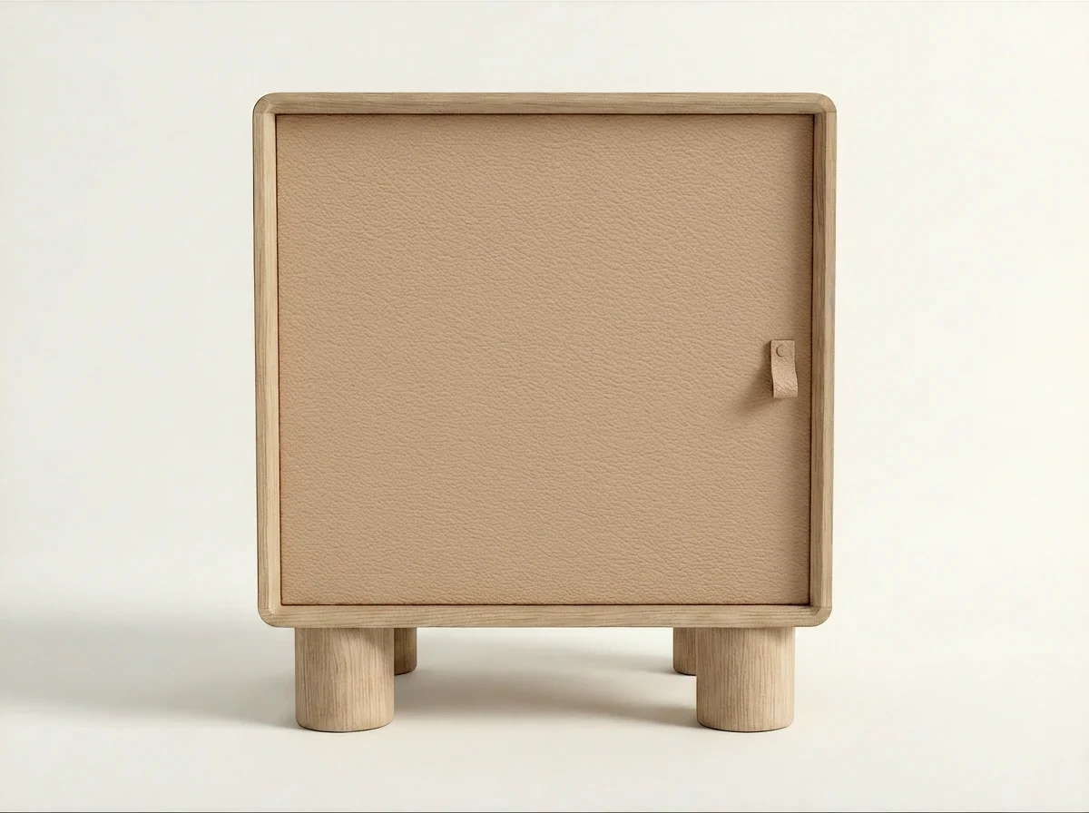 The Fen Nightstand in White Oak