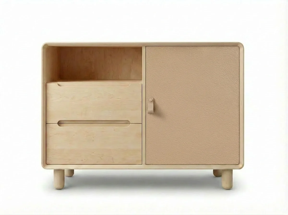 Fen maple dresser ecru leather.webp