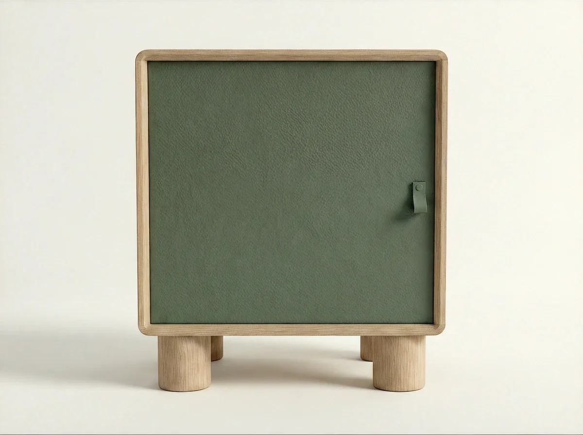 The Fen Nightstand in White Oak